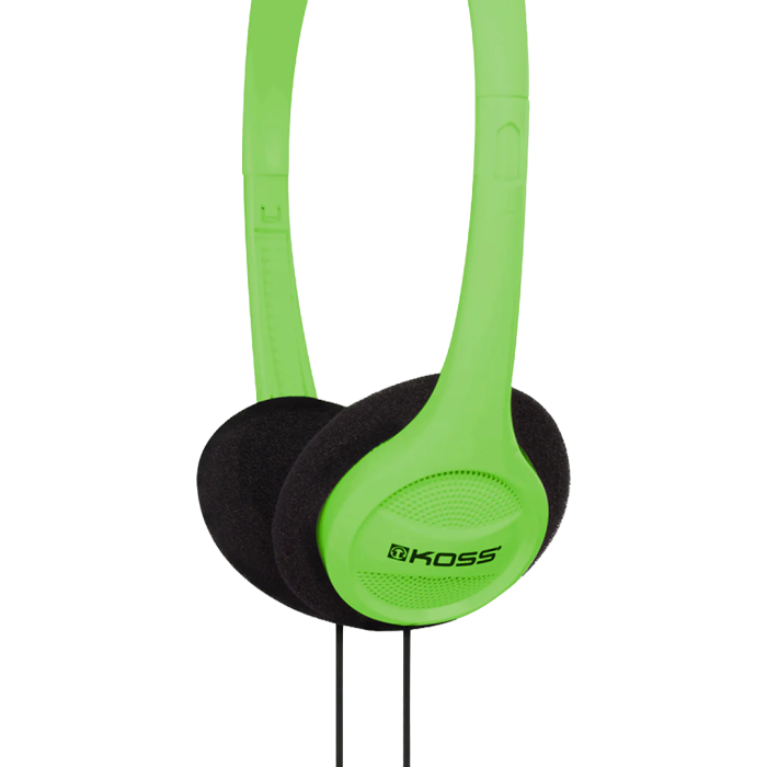 Koss 06 0089 KPH7G Kulak Üstü Kulaklık - Yeşil (Başlangıç - Günlük Kullanım) | Mobil Cihaz Uyumu, Konforlu Tasarım, Hafif ve Esnek Gövde | Ölçüler: Standart Kulak Üstü